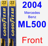 Front Wiper Blade Pack for 2004 Mercedes-Benz ML500 - Premium