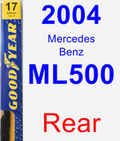 Rear Wiper Blade for 2004 Mercedes-Benz ML500 - Premium