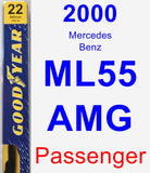 Passenger Wiper Blade for 2000 Mercedes-Benz ML55 AMG - Premium