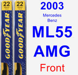 Front Wiper Blade Pack for 2003 Mercedes-Benz ML55 AMG - Premium