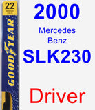 Driver Wiper Blade for 2000 Mercedes-Benz SLK230 - Premium