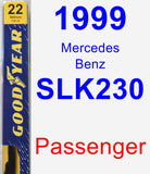 Passenger Wiper Blade for 1999 Mercedes-Benz SLK230 - Premium