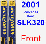 Front Wiper Blade Pack for 2001 Mercedes-Benz SLK320 - Premium