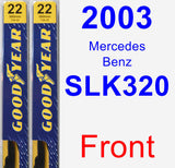 Front Wiper Blade Pack for 2003 Mercedes-Benz SLK320 - Premium