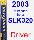 Driver Wiper Blade for 2003 Mercedes-Benz SLK320 - Premium