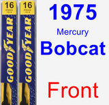 Front Wiper Blade Pack for 1975 Mercury Bobcat - Premium