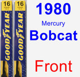 Front Wiper Blade Pack for 1980 Mercury Bobcat - Premium