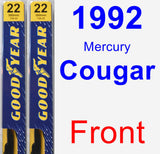 Front Wiper Blade Pack for 1992 Mercury Cougar - Premium