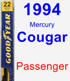 Passenger Wiper Blade for 1994 Mercury Cougar - Premium