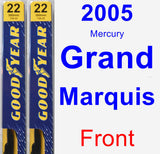 Front Wiper Blade Pack for 2005 Mercury Grand Marquis - Premium