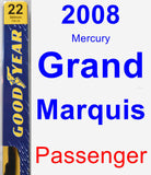 Passenger Wiper Blade for 2008 Mercury Grand Marquis - Premium