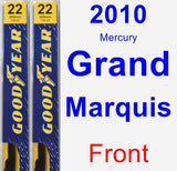 Front Wiper Blade Pack for 2010 Mercury Grand Marquis - Premium