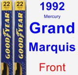 Front Wiper Blade Pack for 1992 Mercury Grand Marquis - Premium