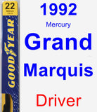 Driver Wiper Blade for 1992 Mercury Grand Marquis - Premium