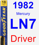 Driver Wiper Blade for 1982 Mercury LN7 - Premium