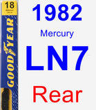 Rear Wiper Blade for 1982 Mercury LN7 - Premium