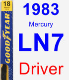 Driver Wiper Blade for 1983 Mercury LN7 - Premium