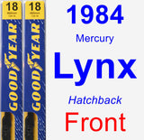 Front Wiper Blade Pack for 1984 Mercury Lynx - Premium