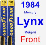 Front Wiper Blade Pack for 1984 Mercury Lynx - Premium