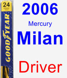 Driver Wiper Blade for 2006 Mercury Milan - Premium