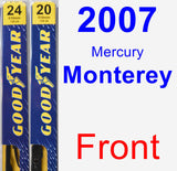 Front Wiper Blade Pack for 2007 Mercury Monterey - Premium