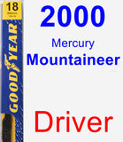 Driver Wiper Blade for 2000 Mercury Mountaineer - Premium