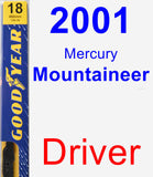 Driver Wiper Blade for 2001 Mercury Mountaineer - Premium