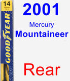 Rear Wiper Blade for 2001 Mercury Mountaineer - Premium