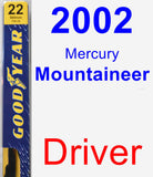 Driver Wiper Blade for 2002 Mercury Mountaineer - Premium