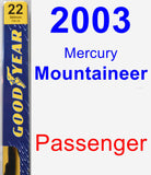 Passenger Wiper Blade for 2003 Mercury Mountaineer - Premium