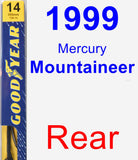 Rear Wiper Blade for 1999 Mercury Mountaineer - Premium