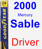 Driver Wiper Blade for 2000 Mercury Sable - Premium