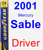 Driver Wiper Blade for 2001 Mercury Sable - Premium