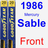 Front Wiper Blade Pack for 1986 Mercury Sable - Premium