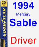 Driver Wiper Blade for 1994 Mercury Sable - Premium