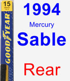 Rear Wiper Blade for 1994 Mercury Sable - Premium