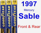 Front & Rear Wiper Blade Pack for 1997 Mercury Sable - Premium