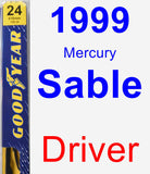 Driver Wiper Blade for 1999 Mercury Sable - Premium