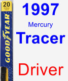 Driver Wiper Blade for 1997 Mercury Tracer - Premium