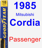 Passenger Wiper Blade for 1985 Mitsubishi Cordia - Premium