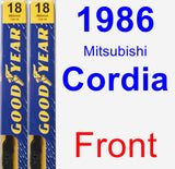 Front Wiper Blade Pack for 1986 Mitsubishi Cordia - Premium