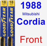 Front Wiper Blade Pack for 1988 Mitsubishi Cordia - Premium