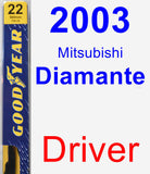 Driver Wiper Blade for 2003 Mitsubishi Diamante - Premium