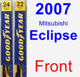 Front Wiper Blade Pack for 2007 Mitsubishi Eclipse - Premium