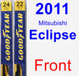 Front Wiper Blade Pack for 2011 Mitsubishi Eclipse - Premium