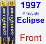 Front Wiper Blade Pack for 1997 Mitsubishi Eclipse - Premium