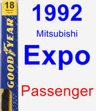 Passenger Wiper Blade for 1992 Mitsubishi Expo - Premium