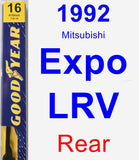 Rear Wiper Blade for 1992 Mitsubishi Expo LRV - Premium