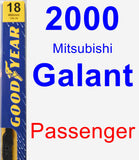 Passenger Wiper Blade for 2000 Mitsubishi Galant - Premium