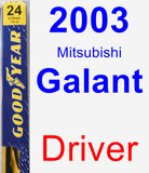 Driver Wiper Blade for 2003 Mitsubishi Galant - Premium